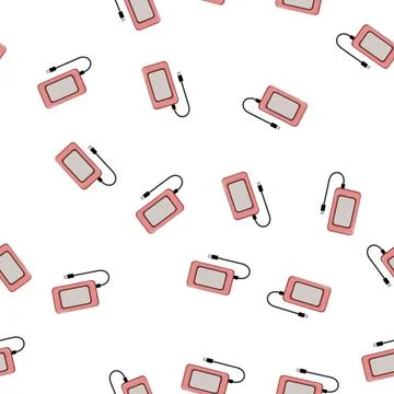 Pattern memory hard drive cartoon vector Stockillustratie