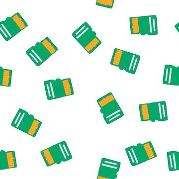 Pattern memory microsd card cartoon vector Stock Illustration