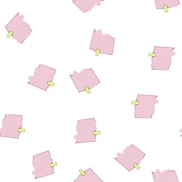 Pattern memory pinned torn paper notes cartoon vector Stock Illustration