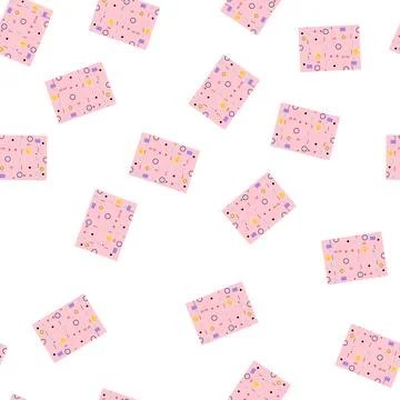 Pattern Memphis style pattern creating playful geometric background Illustrazione stock