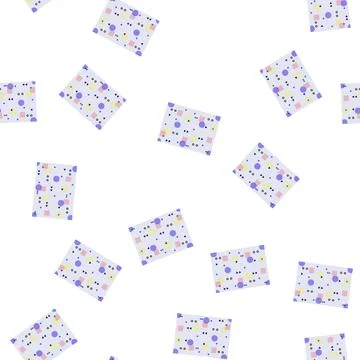 Pattern Memphis style pattern featuring geometric shapes and forms Stock Illustration