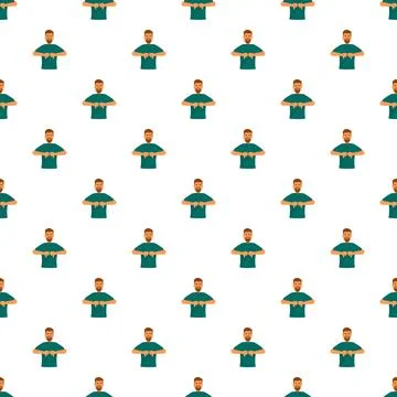 Pattern of men showing thumbs down gesture Stock Illustration