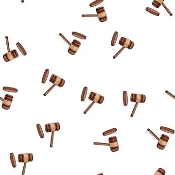 Pattern ment judge hammer cartoon vector Ilustración de archivo