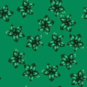 Pattern menthol mint sketch hand drawn 库存插图