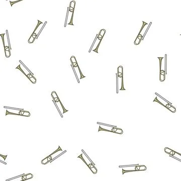 Pattern merlot trombone cartoon vector Stock Illustration