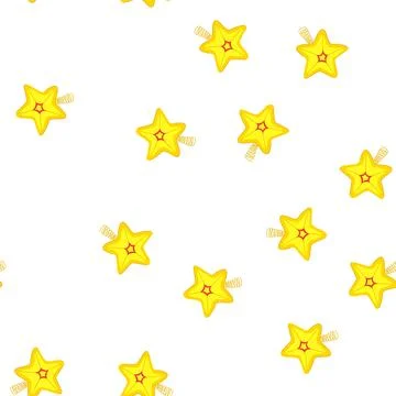 Pattern merry christmas star cartoon vector Stock Illustration