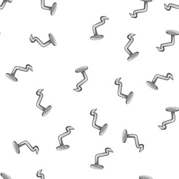 Pattern metal bent nail cartoon vector Stock Illustration