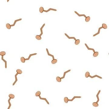 Pattern metal bent nail cartoon vector Illustrazione stock