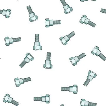 Pattern Metal bolt fastener for mechanical engineering construction Stock Illustration