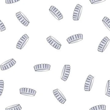 Pattern Metal bottle cap for beer and beverage packaging Stock Illustration