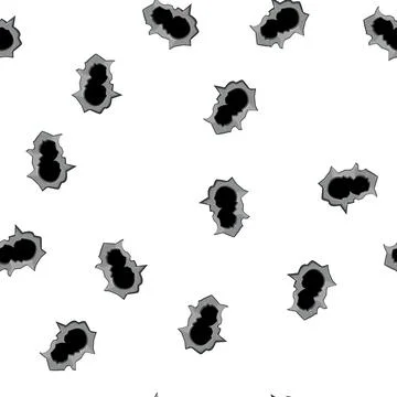 Pattern metal bullet hole cartoon vector Stock Illustration
