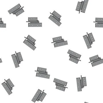 Pattern metal door hinge cartoon vector Illustration