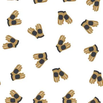 Pattern metal gloves welding cartoon vector Stock Illustration