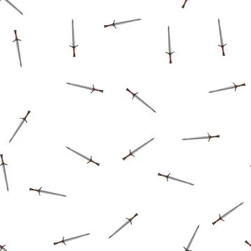 Pattern metal medieval weapon cartoon vector Stock Illustration