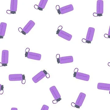 Pattern metal reusable water bottle cartoon vector Stock Illustration