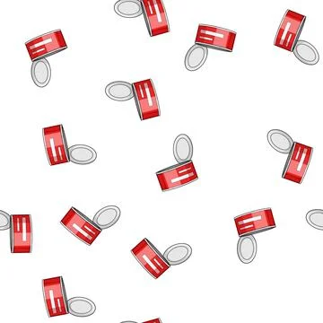Pattern metal tin can cartoon vector Stock Illustration