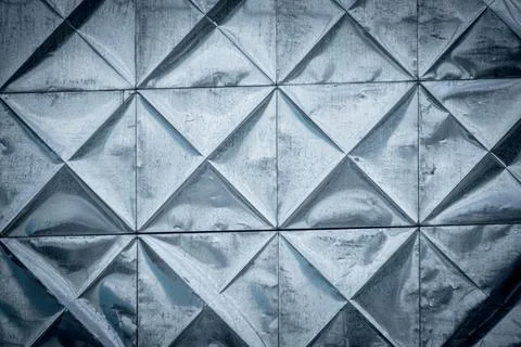 A pattern of metal triangles, which gives it a modern and industrial feel 写真素材