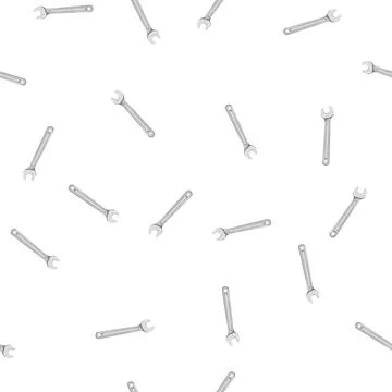 Pattern metal wrench tool cartoon vector Stock Illustration