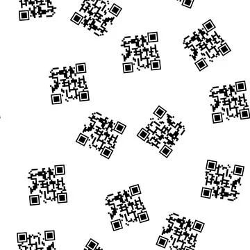 Pattern meters qr code label cartoon vector Stock Illustration