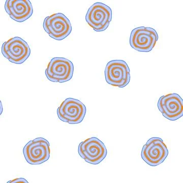 Pattern mexican concha bread doodle with spiral pattern Illustrazione stock