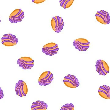 Pattern mexican concha sweet bread vector 스톡 일러스트