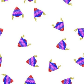 Pattern mexican pinata cartoon vector 스톡 일러스트