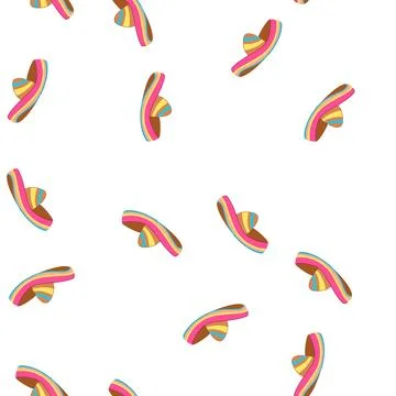 Pattern mexican sombrero cartoon vector イラスト素材