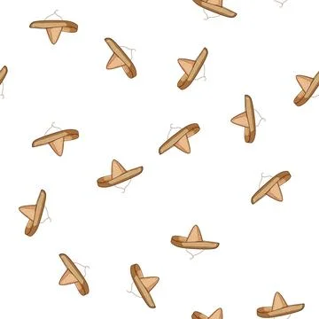 Pattern mexican sombrero cartoon vector 스톡 일러스트