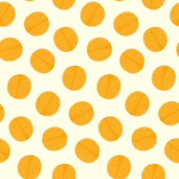 Pattern with mexican tortilla, chips or pita Stock Illustration