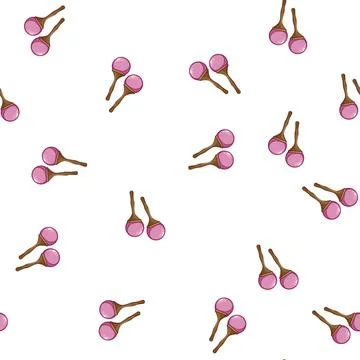 Pattern mexico maracas cartoon vector Stock Illustration