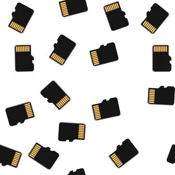 Pattern micro memory card cartoon vector イラスト素材
