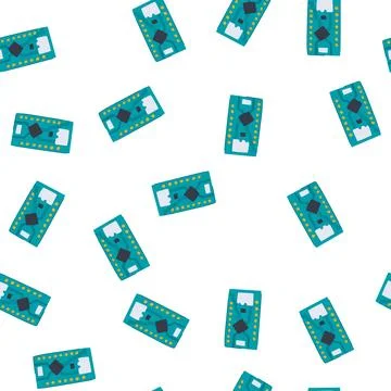 Pattern microchip microcontroller cartoon vector Illustrazione stock