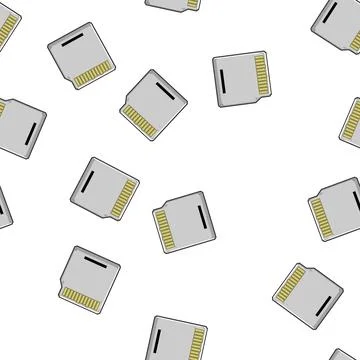Pattern microsd minisd card cartoon vector Stock Illustration