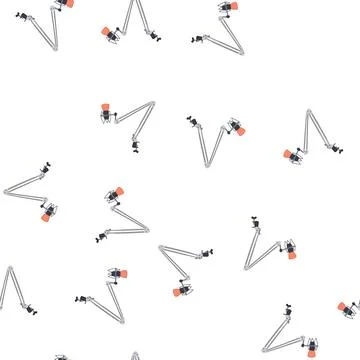 Pattern mike microphone stand cartoon vector イラスト素材