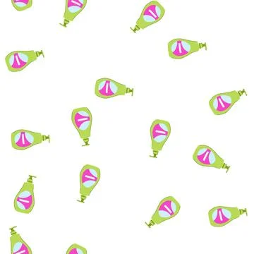 Pattern mild shampoo baby cartoon vector Stock Illustration