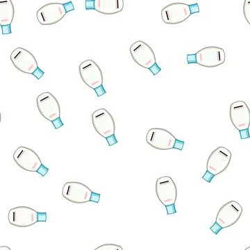 Pattern mild shampoo baby cartoon vector Illustrazione stock