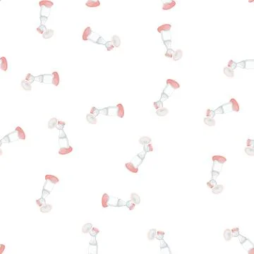 Pattern milk breast pump cartoon vector Stock Illustration