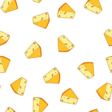 Pattern milk cheese cartoon vector Stock Illustration