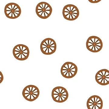 Pattern mill wheel ancient cartoon vector Stock Illustration