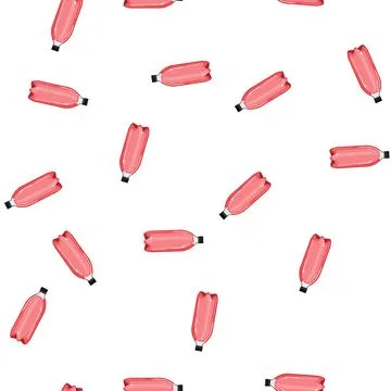 Pattern mineral plastic bottle soda cartoon vector Stock Illustration