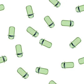 Pattern miniature car top view cartoon vector Stock Illustration