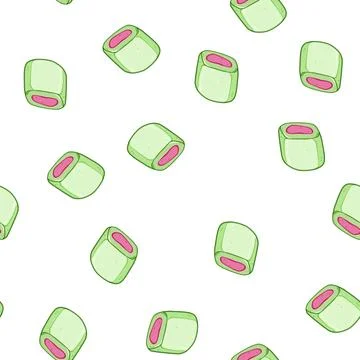 Pattern mint chewing gum cartoon vector Illustrazione stock