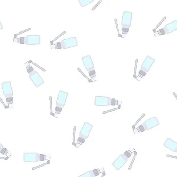 Pattern mist throat spray bottle cartoon vector Stock Illustration