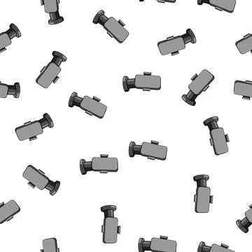 Pattern mobile car holder phone cartoon vector 库存插图