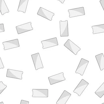 Pattern mobile phone screen protector cartoon vector 库存插图