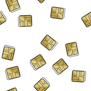 Pattern mobile sim card cartoon vector Stock Illustration
