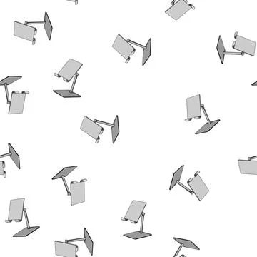 Pattern mobile table phone holder cartoon vector Illustrazione stock