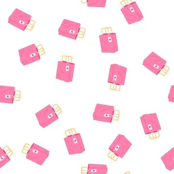 Pattern mockup paper bag cartoon vector Illustrazione stock