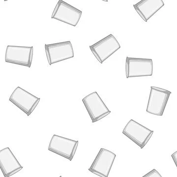 Pattern mockup paper cup cartoon vector Ilustração Stock