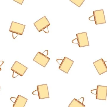 Pattern mockup reusable bag cartoon vector Stock Illustration